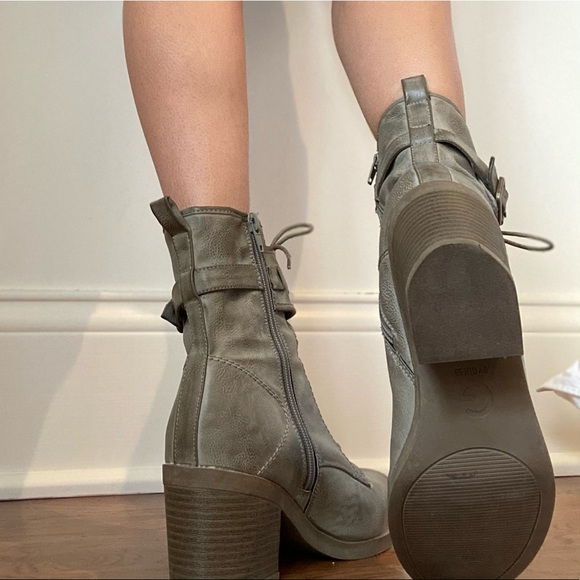 Heeled Combat Boots - Picture 6 of 6